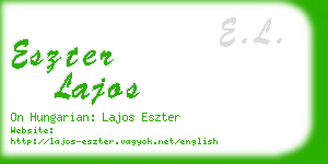 eszter lajos business card